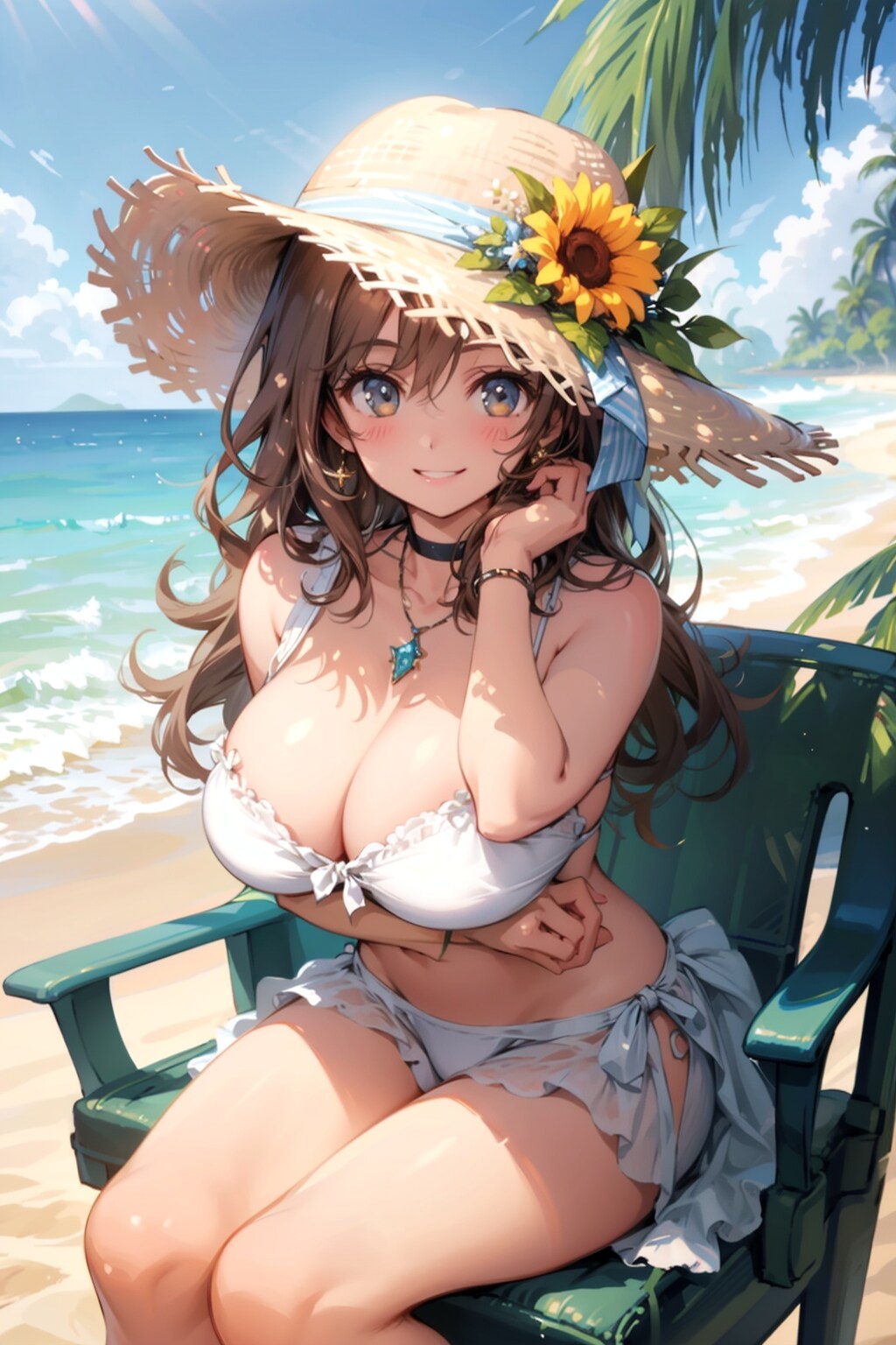 麦わら帽子の彼女