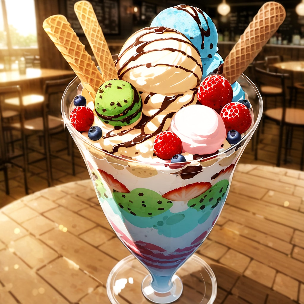 パフェの語源はパーフェクトから来ているようです | の人気AIイラスト・グラビア