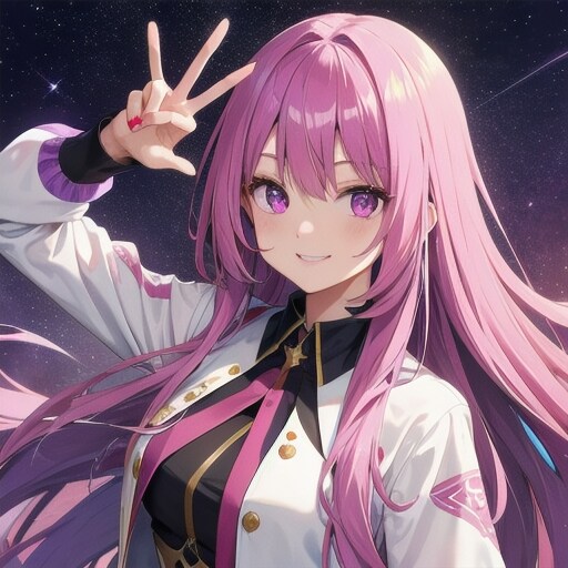 星空の下の美少女