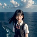 崖の上の女生徒 #5　女生徒シリーズ 2枚目