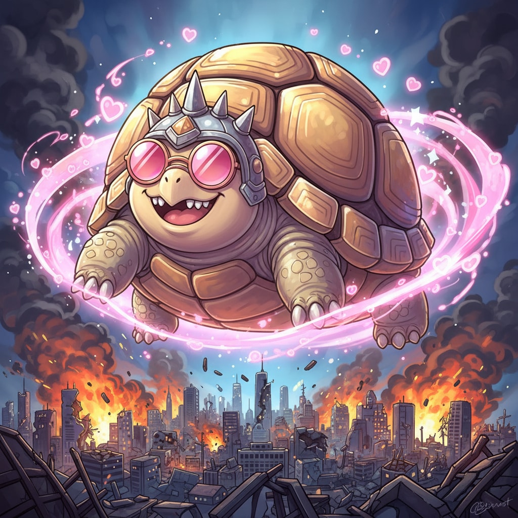 巨大リクガメ都市襲撃🐢