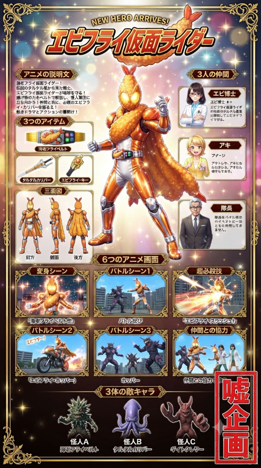 エビフライ仮面ライダー