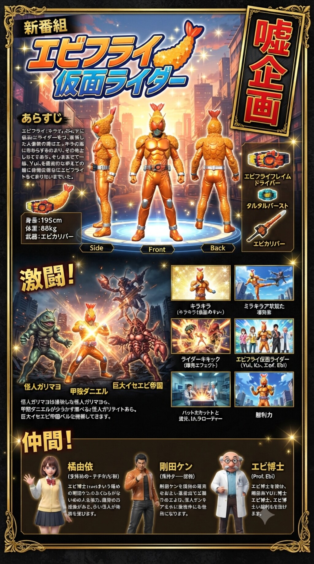 エビフライ仮面ライダー