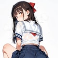 深海紺のセーラー服 3枚目