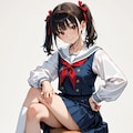 深海紺のセーラー服 2枚目
