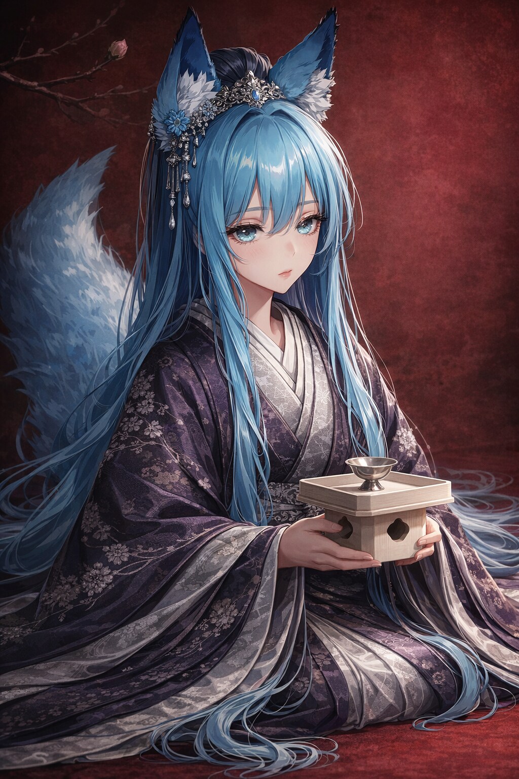 姫猫×三方を持つ官女（ひな祭り編）