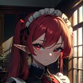 赤髪ツインテエルフメイドちゃん 6枚目