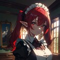 赤髪ツインテエルフメイドちゃん 2枚目
