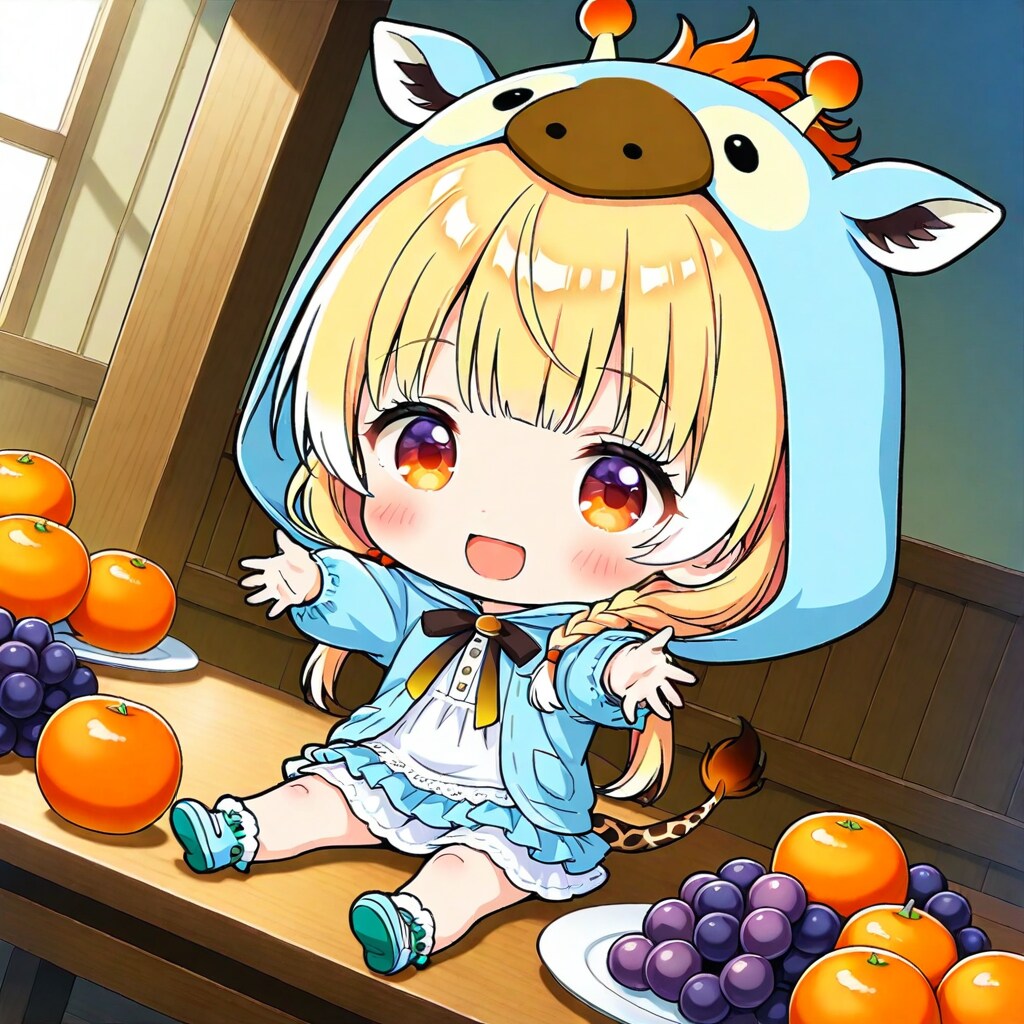 フルーツとアニマルフーディーちび子ちゃん