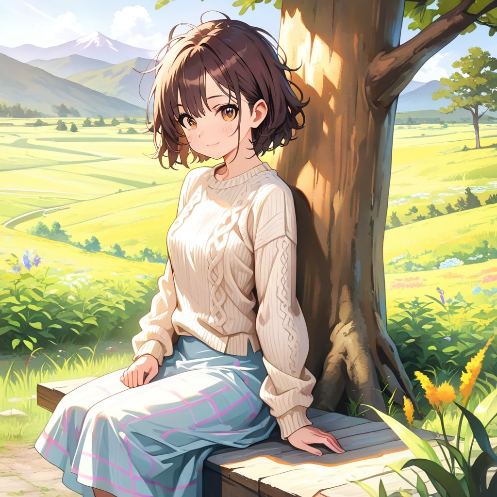 草原にて