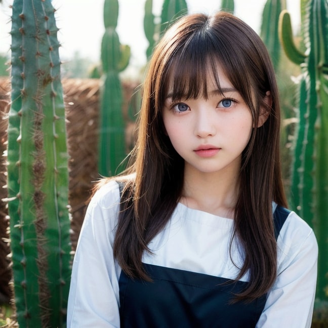 サボテン農園の看板娘 | の人気AIイラスト・グラビア
