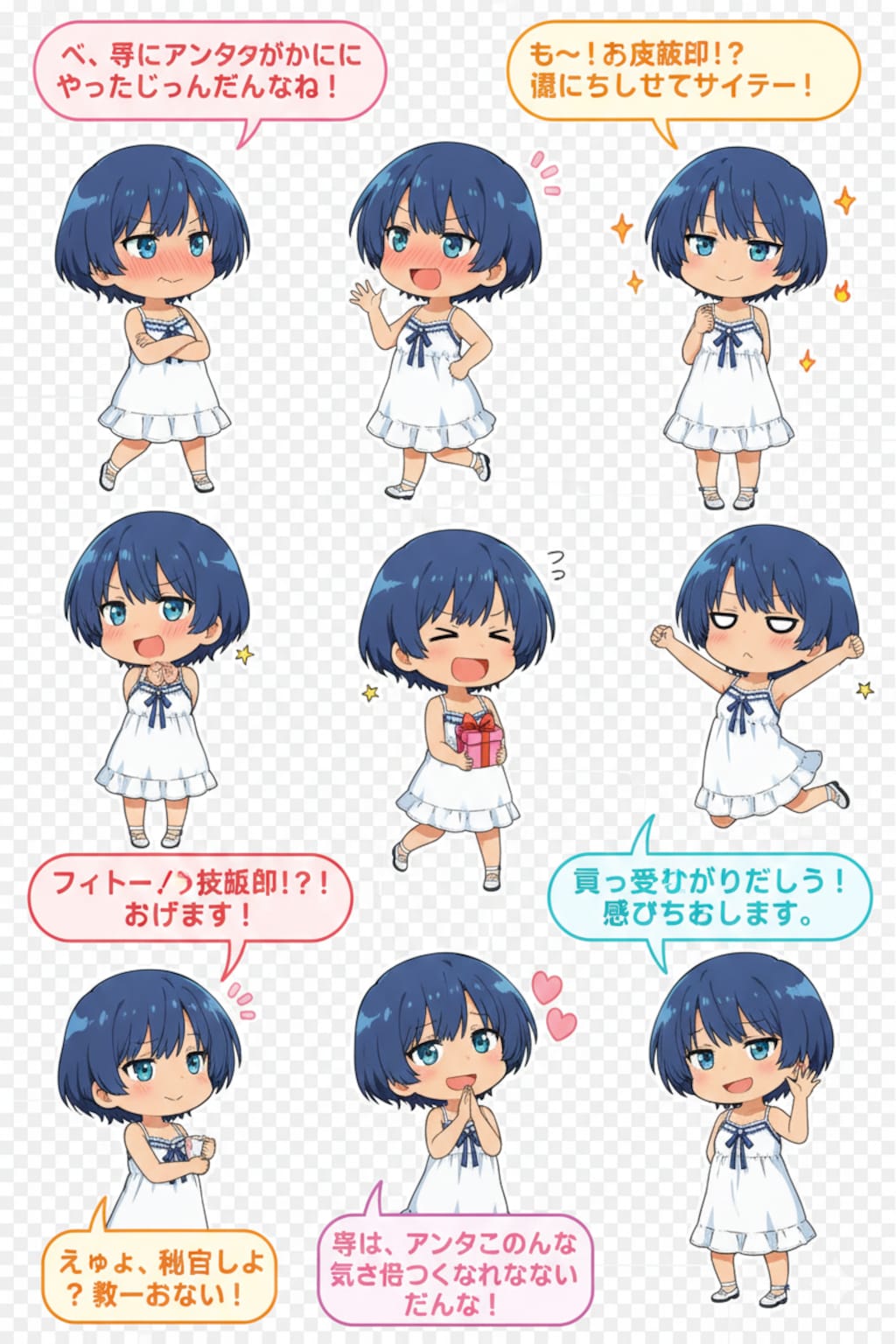 ツンデレ猫柑菜さんスタンプ(｡>﹏<｡)