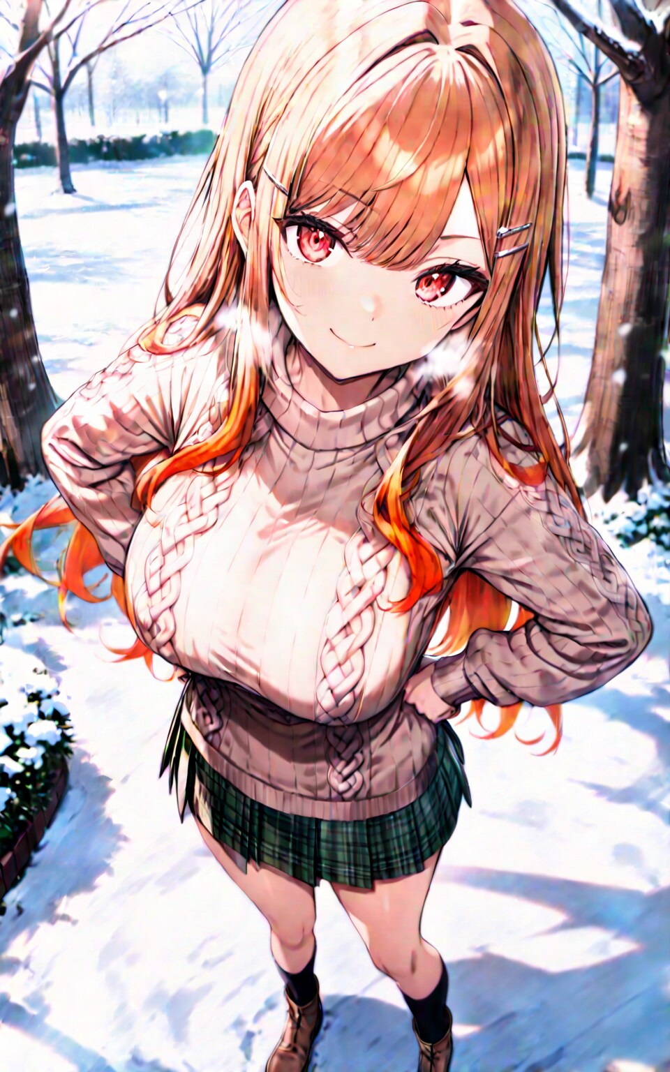 冬の莉々華 | の人気AIイラスト・グラビア