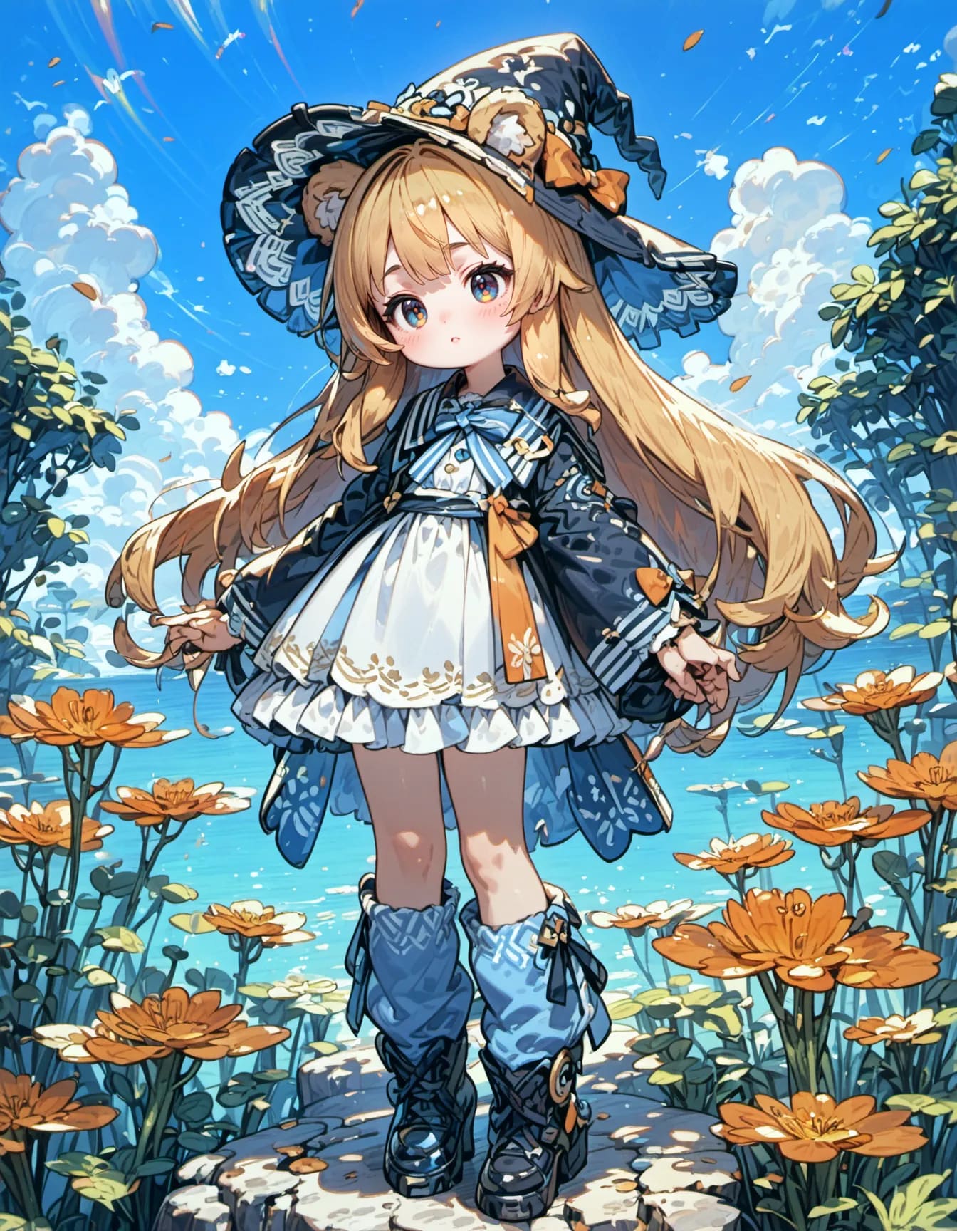 The Little Witch of the Sunlit Shore | の人気AIイラスト・グラビア