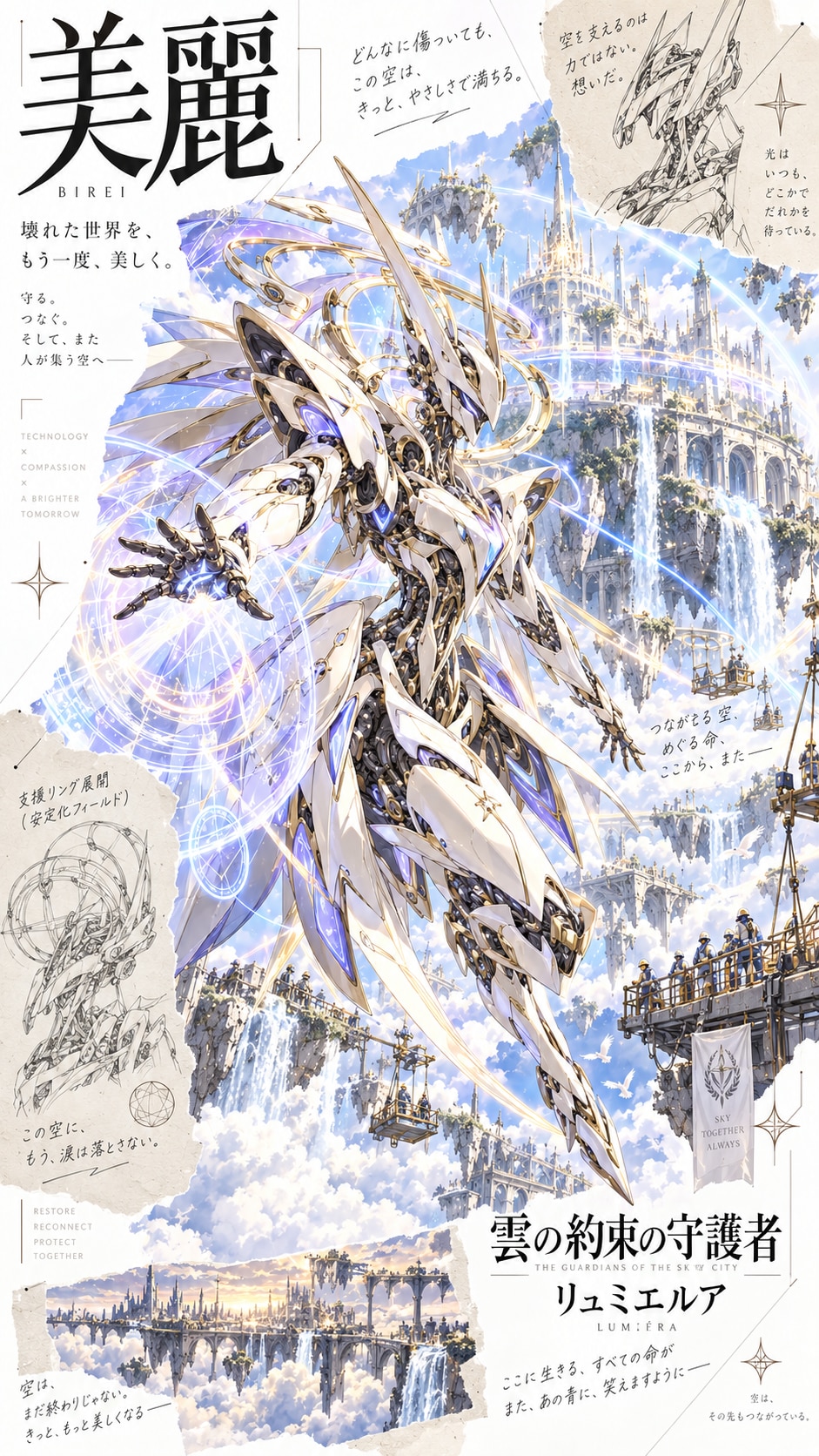 Lumiera — Guardian of the Promise in the Sky  The sky is not healed by strength alone. It is healed | の人気AIイラスト・グラビア