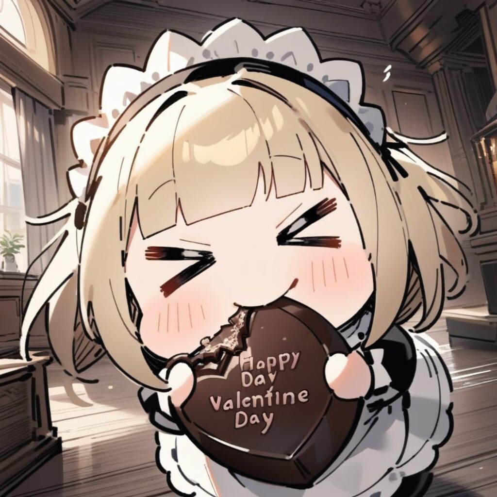 🍫おジャンボチョコでカカオパワー全力補給しちゃう系メイドちゃん🍫