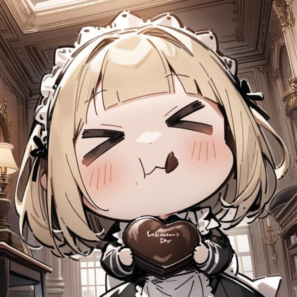 🍫おジャンボチョコでカカオパワー全力補給しちゃう系メイドちゃん🍫