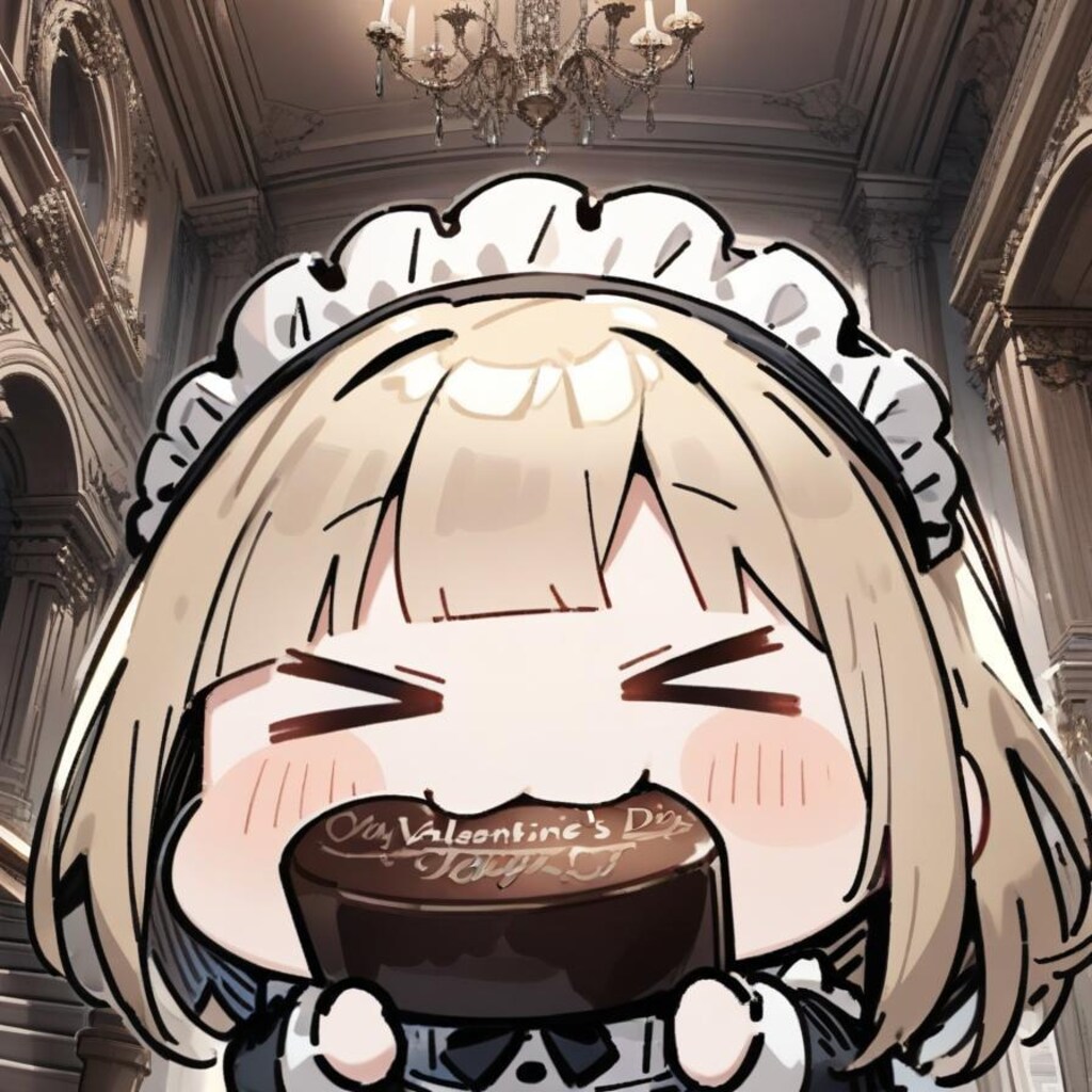 🍫おジャンボチョコでカカオパワー全力補給しちゃう系メイドちゃん🍫