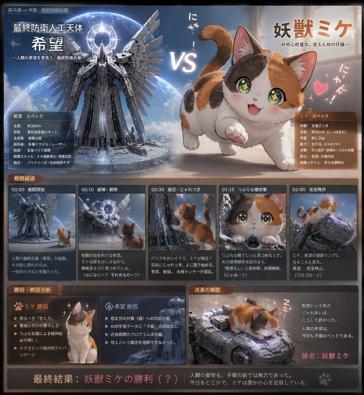 最終防衛人工天体「希望」VS 妖獣ミケ