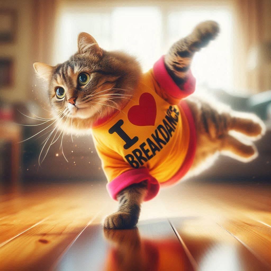 ブレイクダンス愛の猫