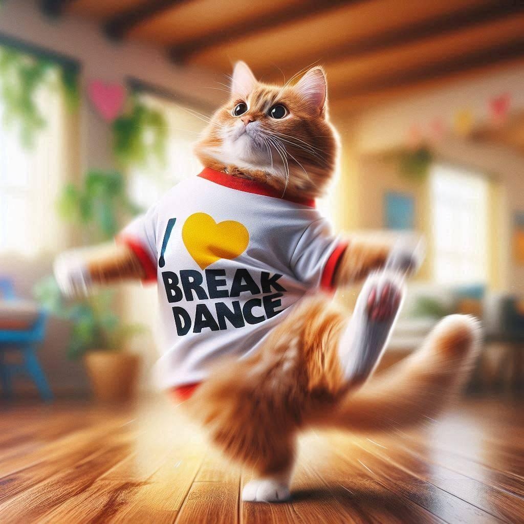 ブレイクダンス愛の猫
