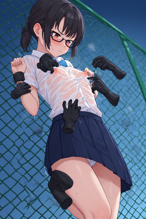 紳士ハンドとプールサイド