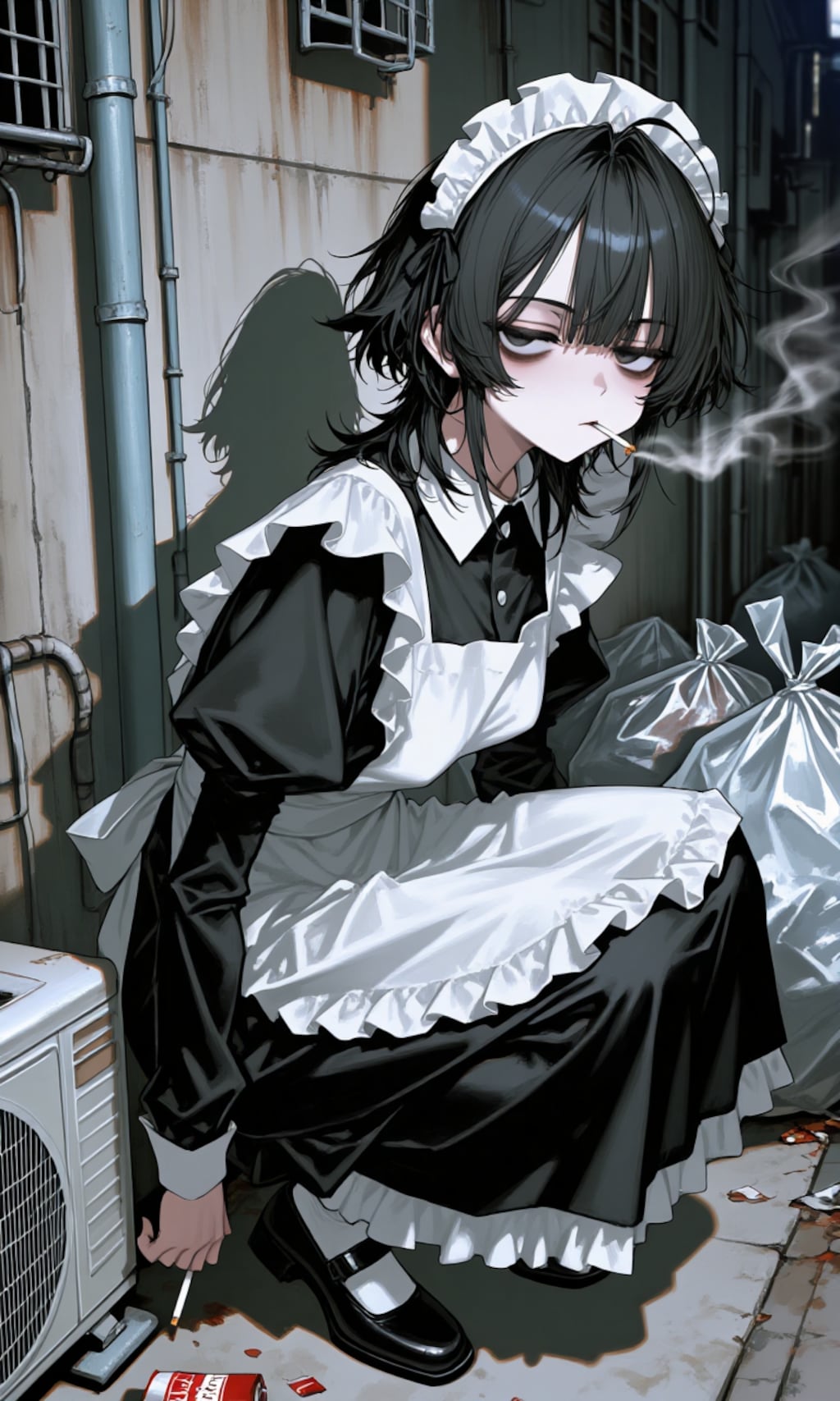 店内で吸うと怒られちゃうんだよねぇ