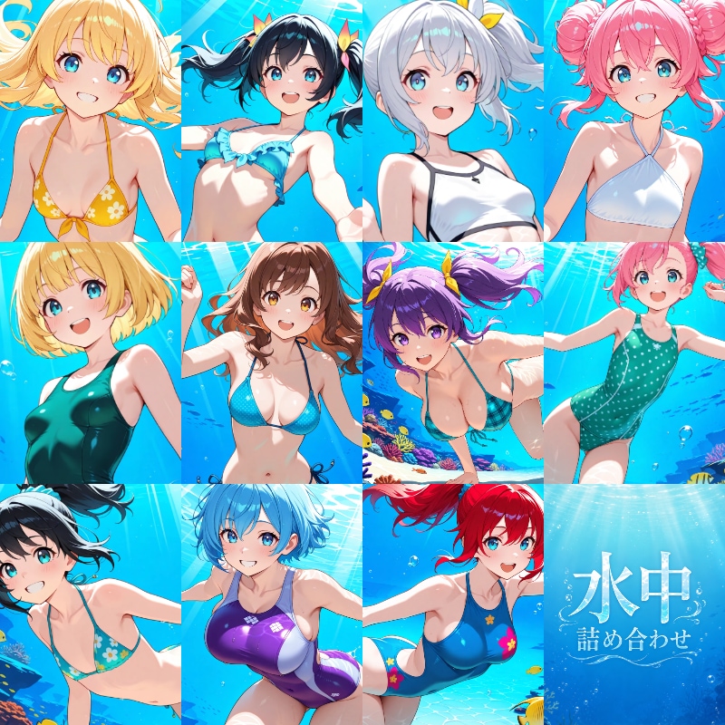 水中詰め合わせ 水着11連ガチャ編