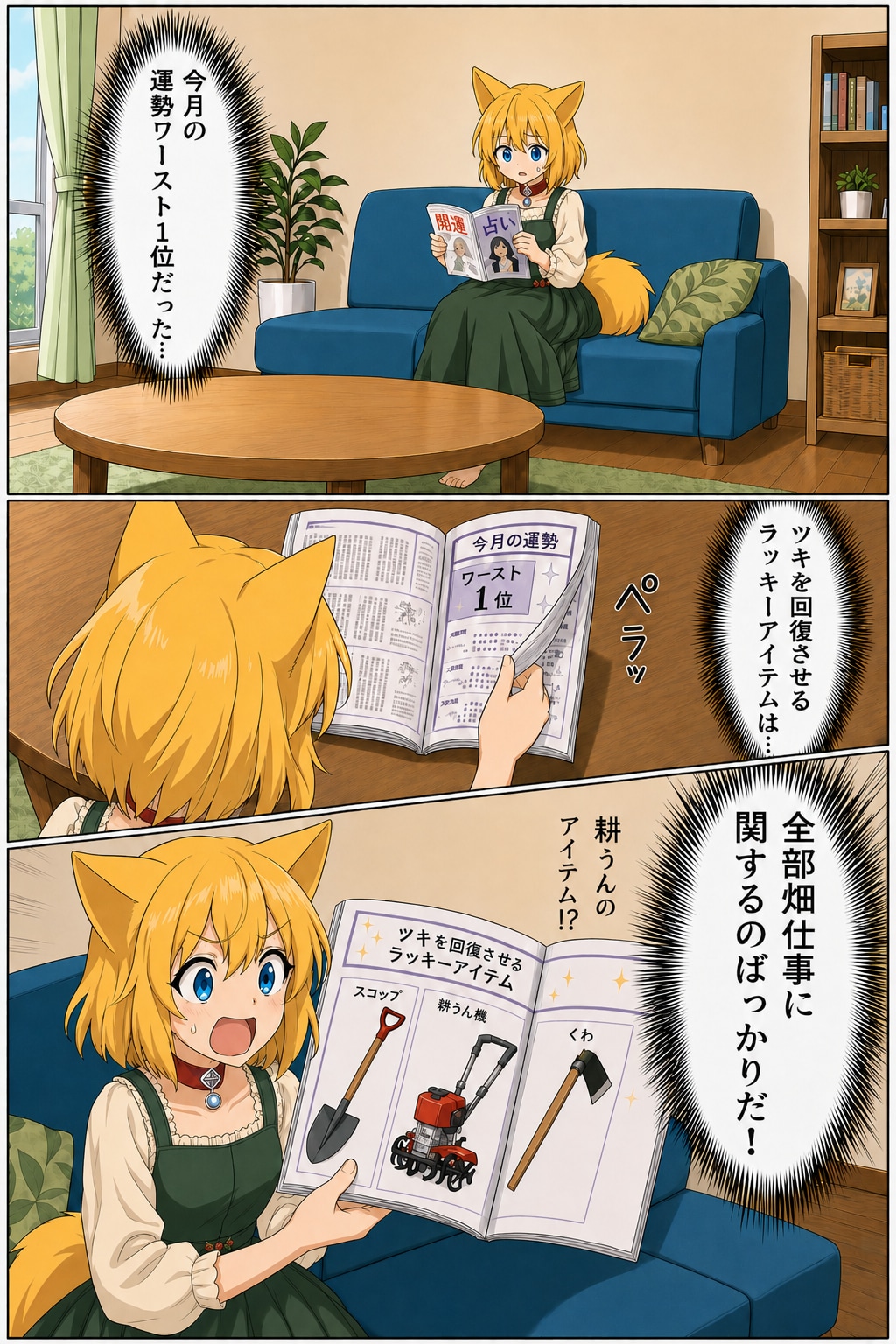 土をフカフカにすることをうながされるキツネ