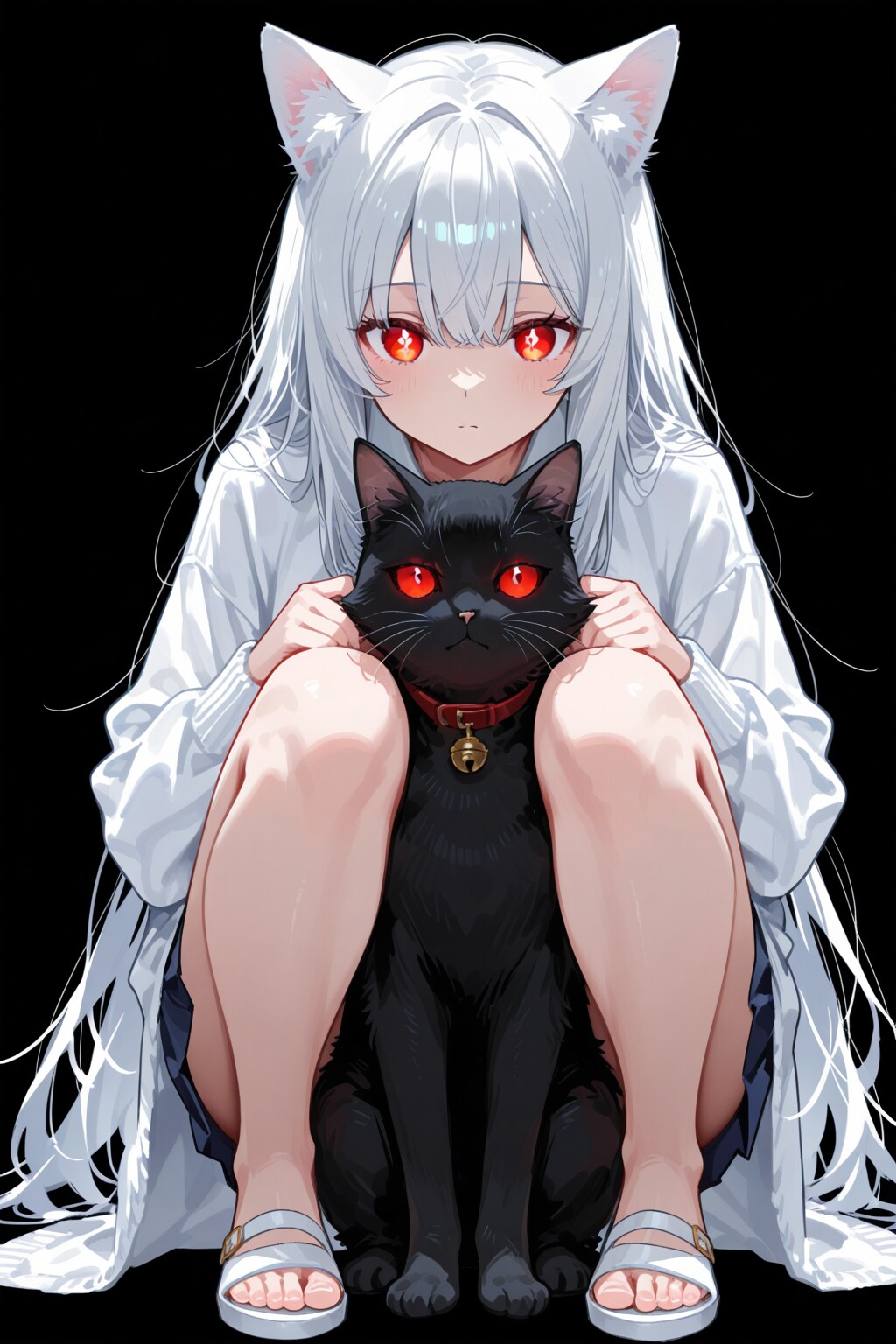 黒猫と白猫娘