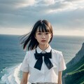 崖の上の女生徒 #6　女生徒シリーズ 2枚目