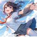 空を飛ぶ女の子 2枚目