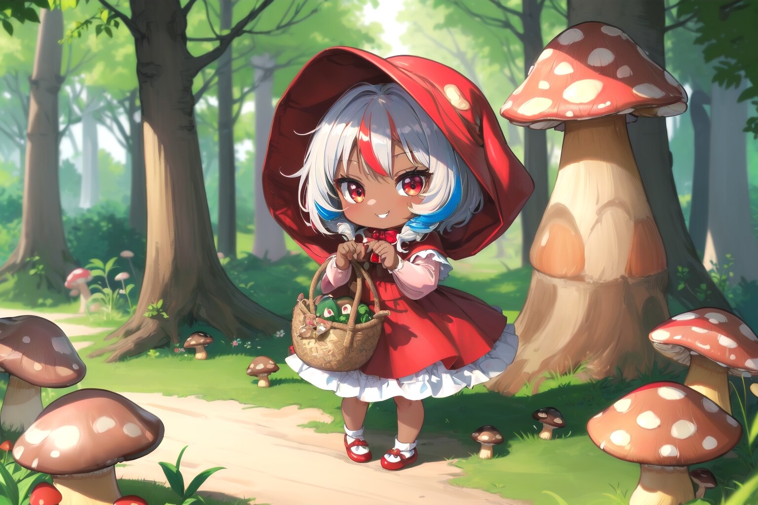 赤頭巾のきのこの魔女