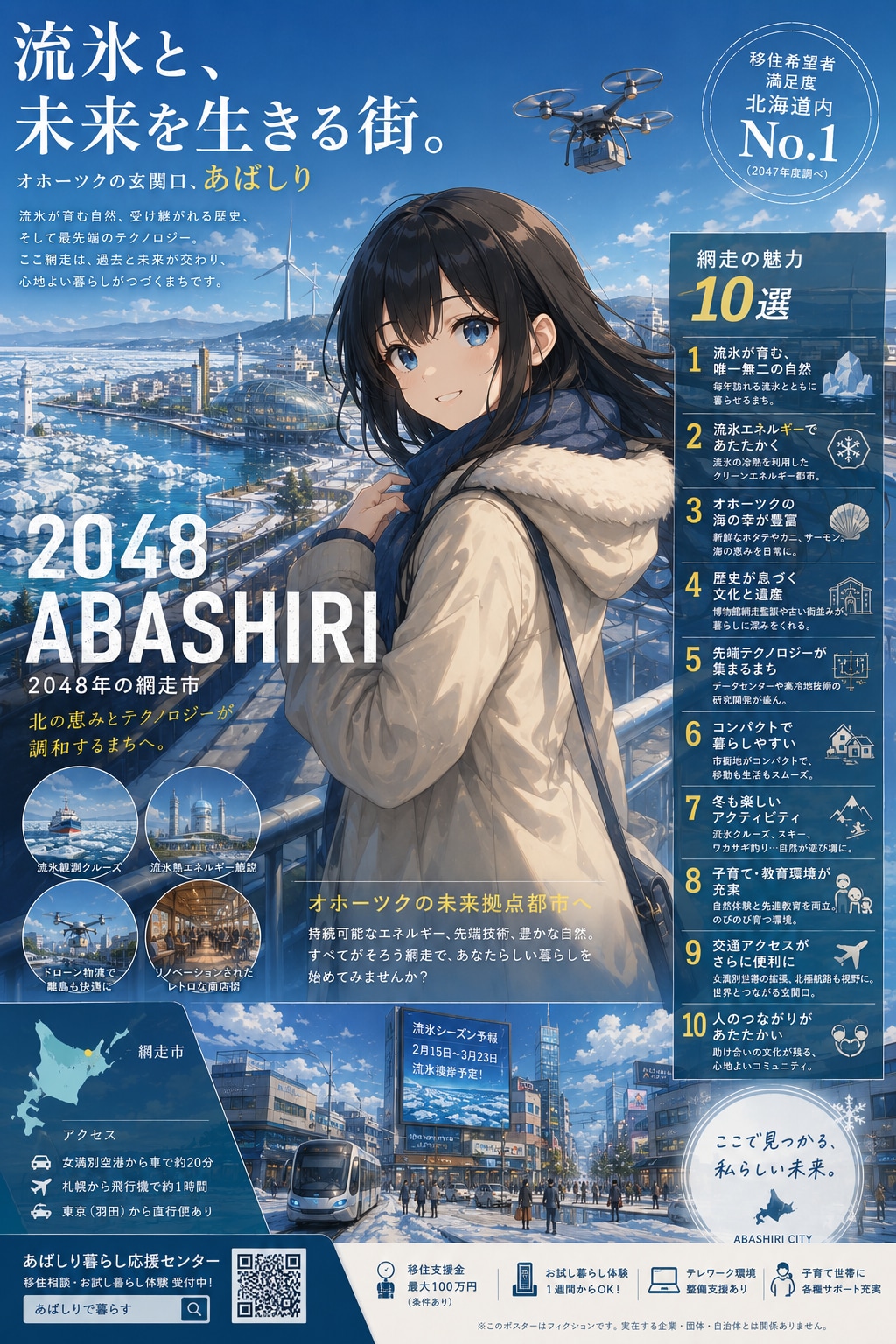 流氷と生きる街。ABASHIRI -2048-