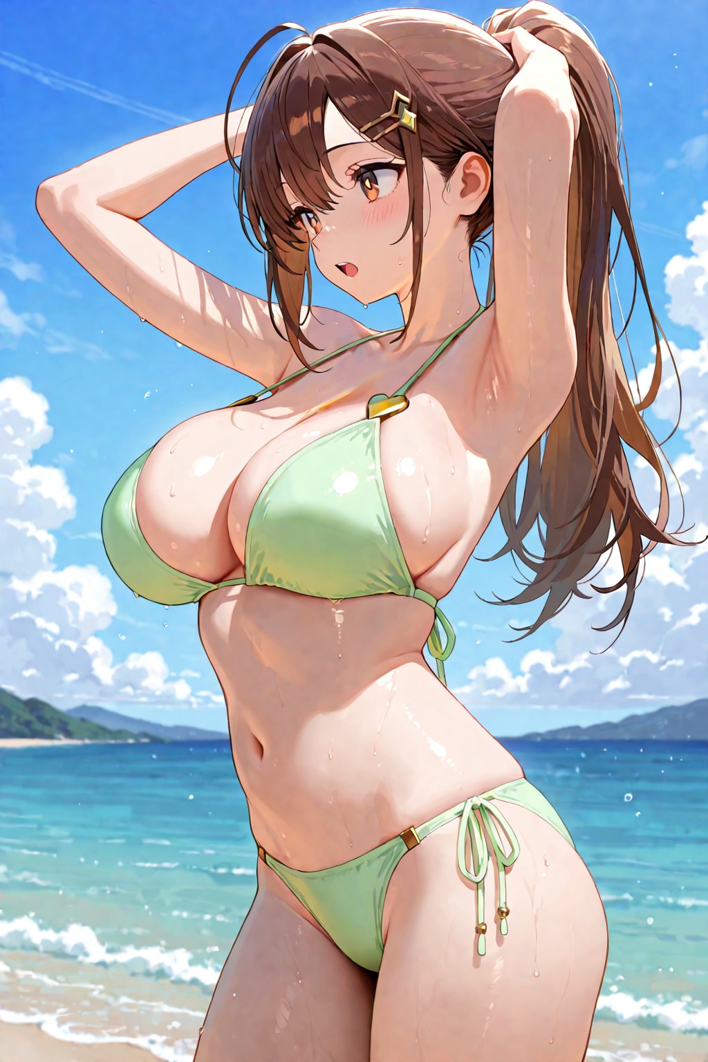 ライトグリーンビキニ
