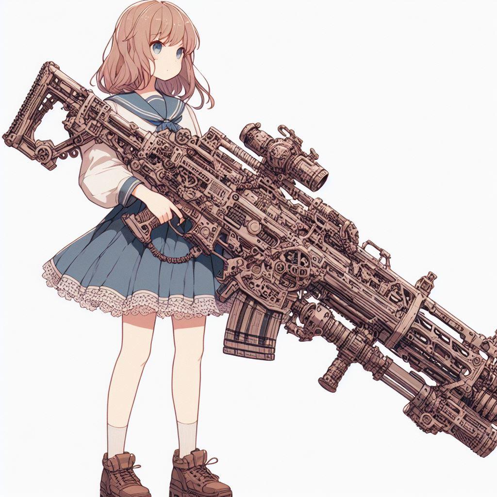 巨大武器と女の子