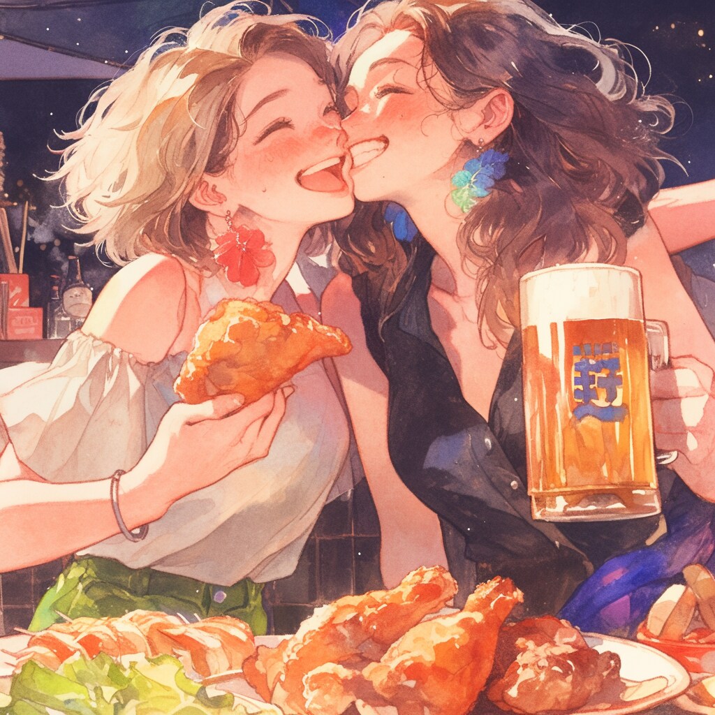 のむ〜　（段々酔Lv上がる絵