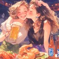 のむ〜　（段々酔Lv上がる絵 4枚目