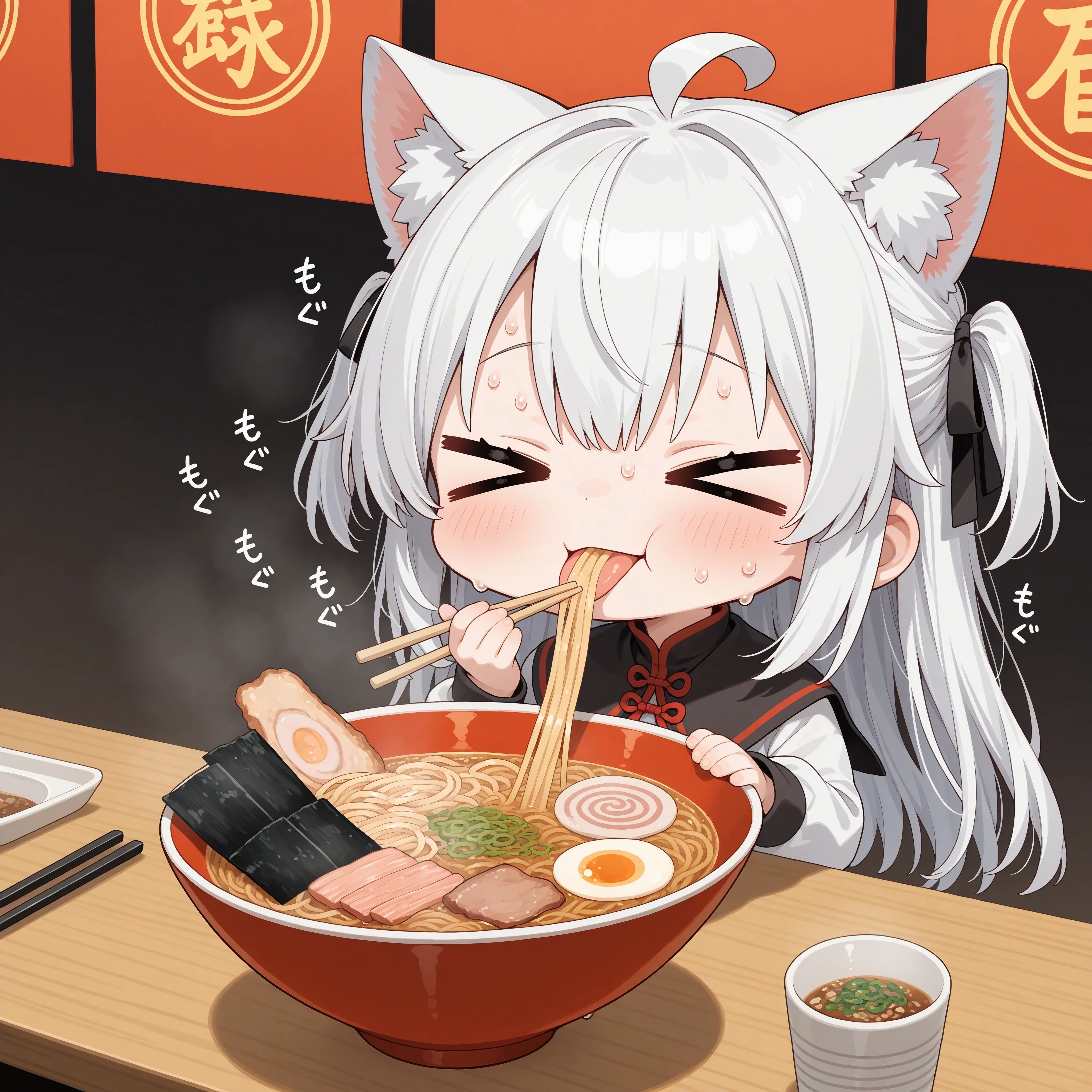猫舌だけどラーメン好きなんだニャー | の人気AIイラスト・グラビア