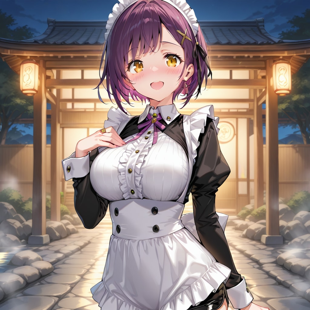 こんばんは（挨拶メイドの芽衣ちゃん）