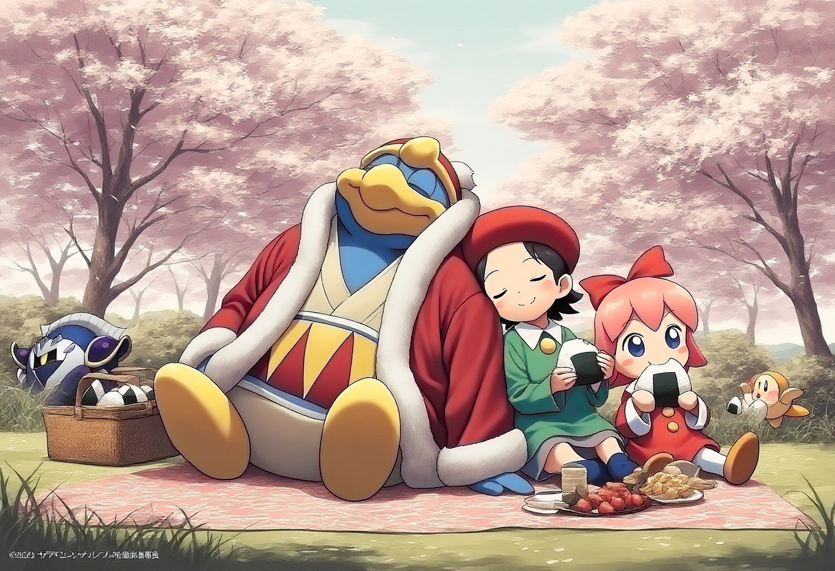 V4フル版　カービィー達のお花見 | の人気AIイラスト・グラビア