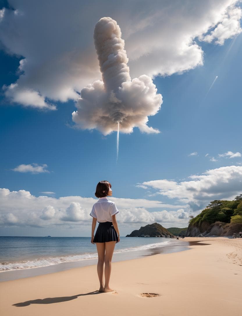 つくし雲を発見した。