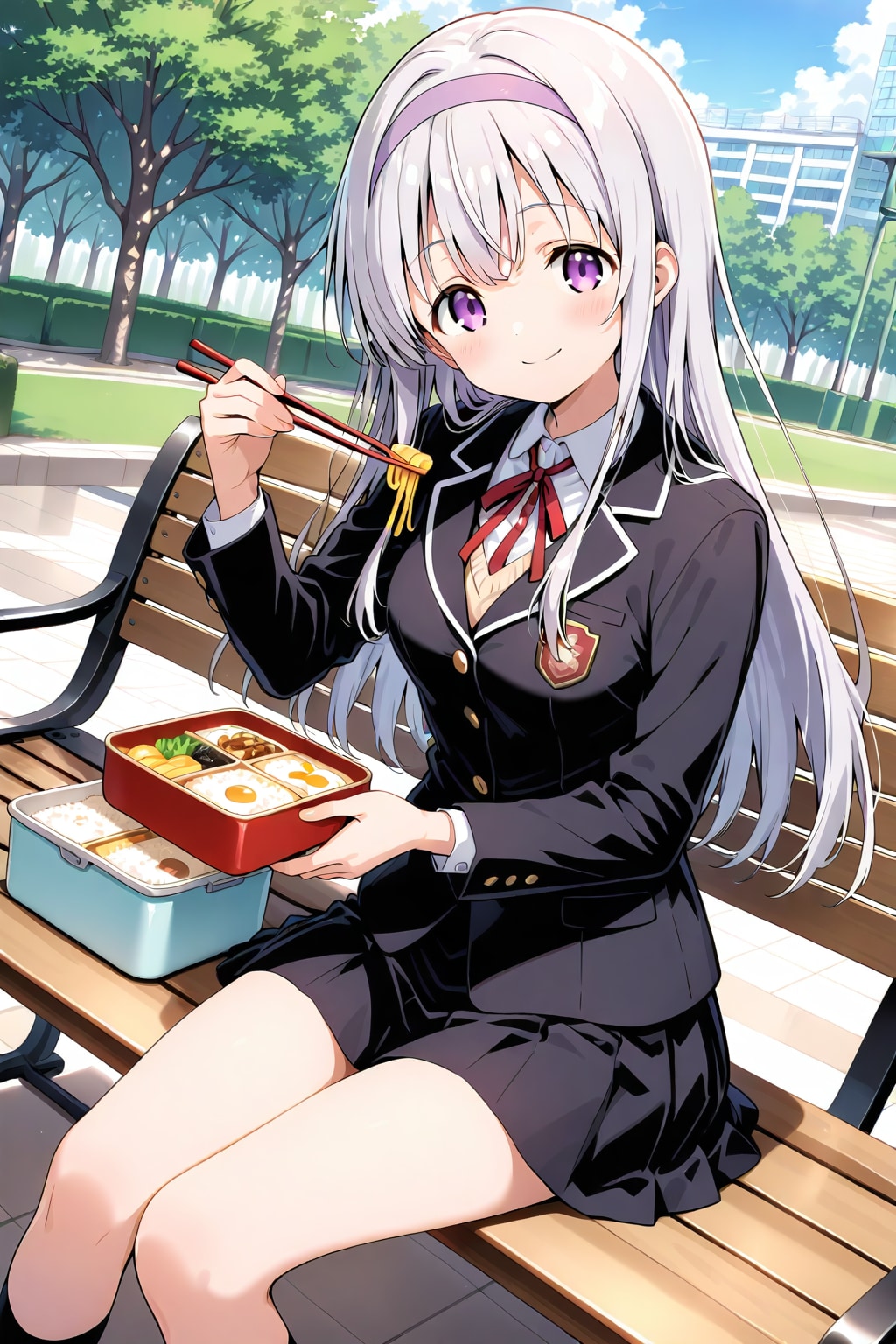 銀髪少女とランチタイム