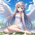 白い翼の生えた少女🪽 2枚目