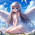 白い翼の生えた少女🪽 4枚目