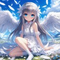 白い翼の生えた少女🪽 3枚目