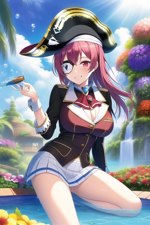 マリン船長っぽくしてみました💗