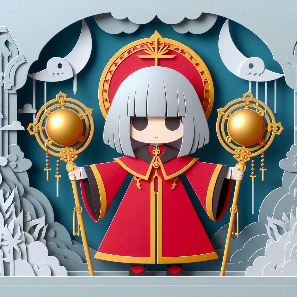 悪魔神官ちゃんのペーパーアート | の人気AIイラスト・グラビア