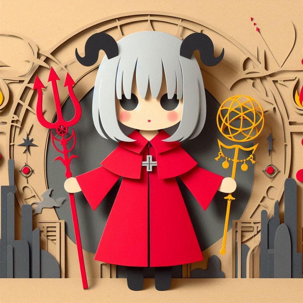 悪魔神官ちゃんのペーパーアート