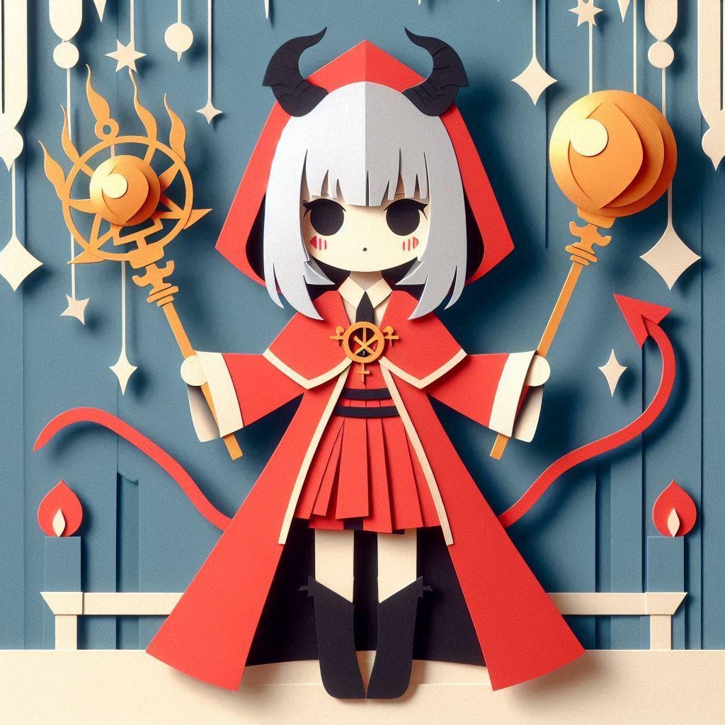 悪魔神官ちゃんのペーパーアート